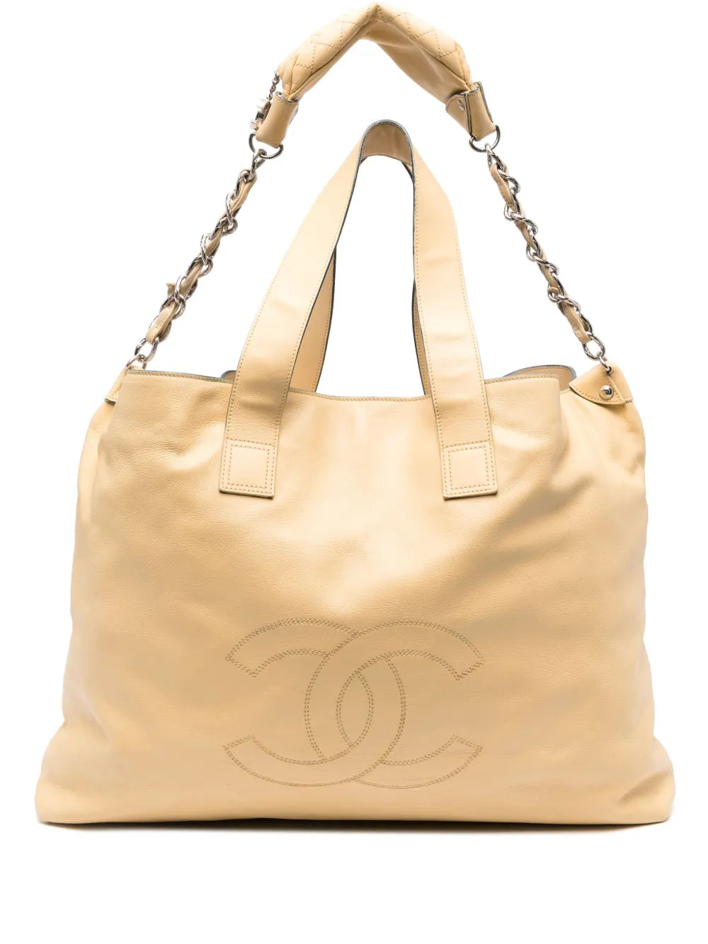 Pre-OwnedCHANEL Pre-Ownedlarge Edgy leather tote bag