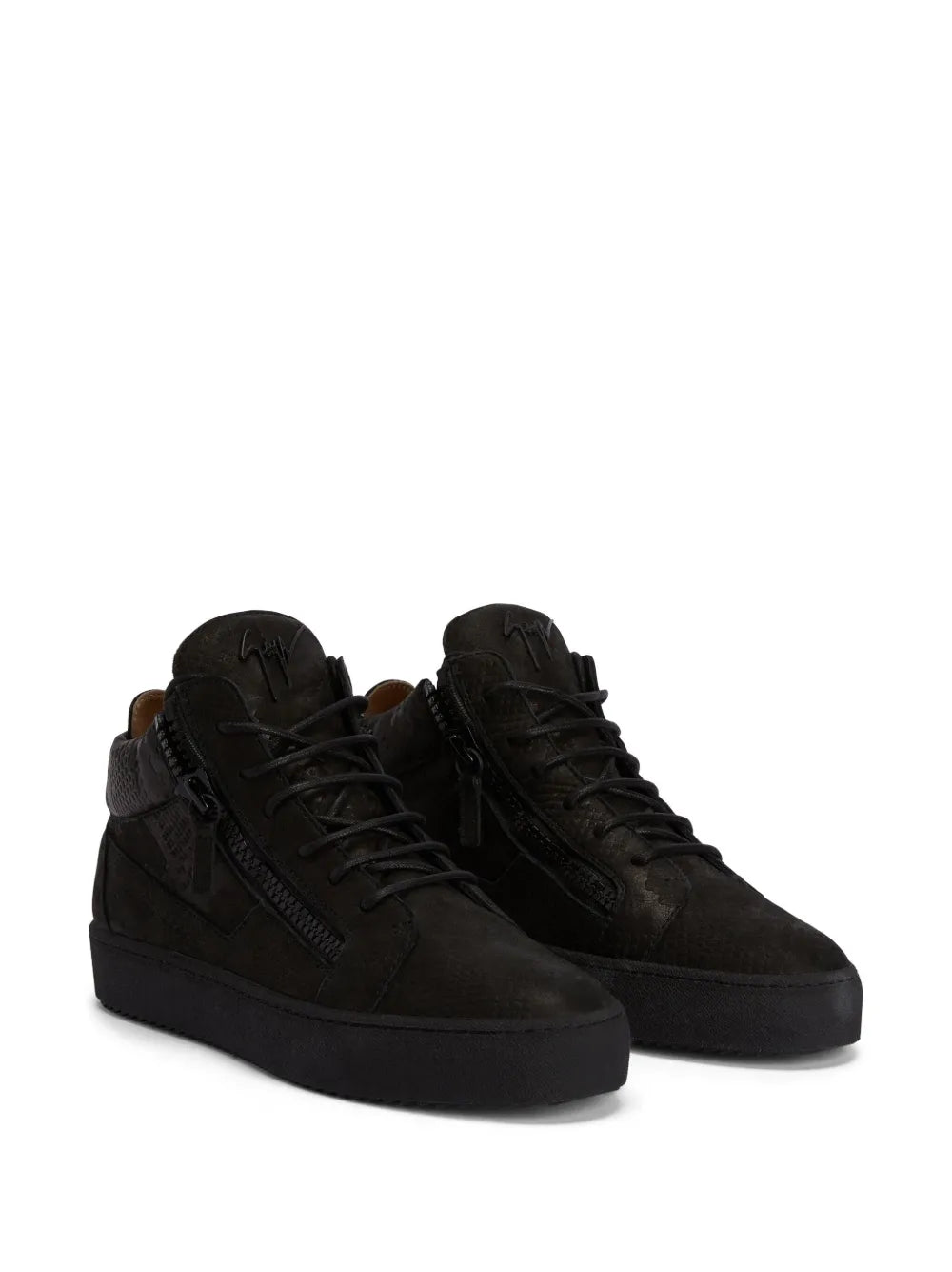 Giuseppe Zanotti Kriss Snakeskin-Effect Mid-Top Sneakers