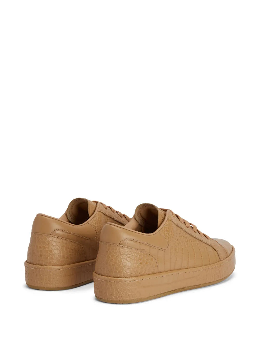 Giuseppe Zanotti Gz-City Crocodile-Embossed Lace-Up Low-Top Sneakers