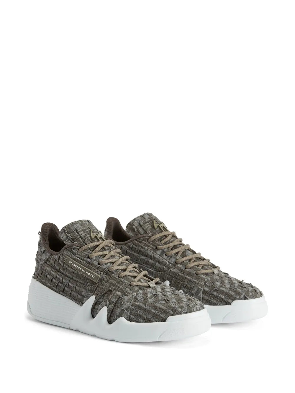 Giuseppe Zanotti Talon  Lace-Up Low-Top Sneakers
