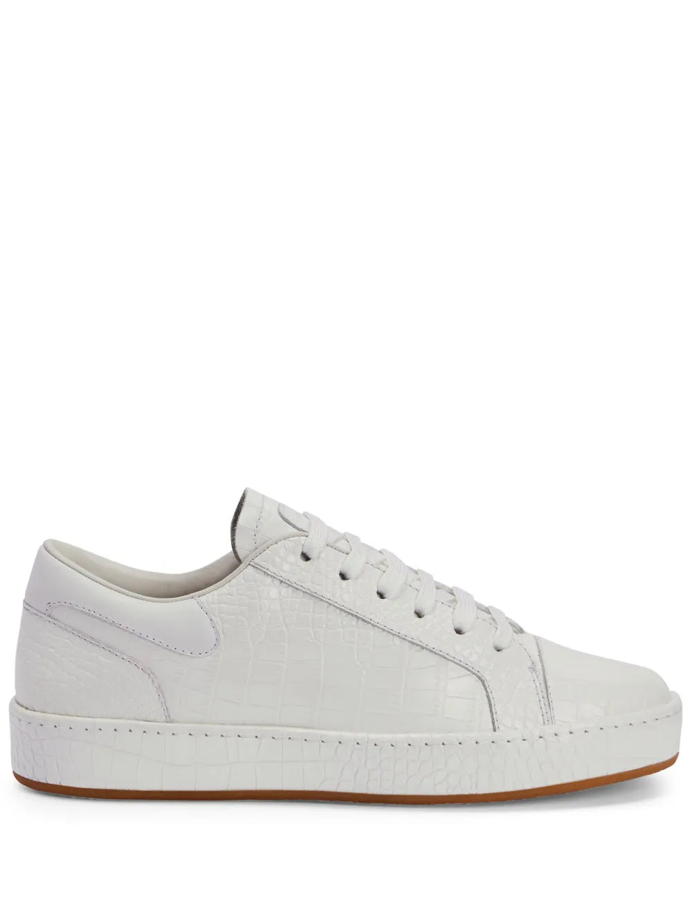 Giuseppe Zanotti Gz-City Crocodile-Embossed Lace-Up Low-Top Sneakers