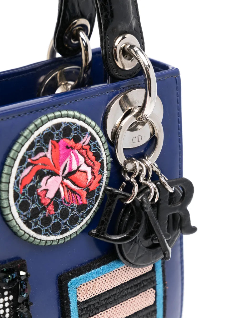 Pre-OwnedChristian Dior Pre-Ownedsmall Lady Dior two-way bag