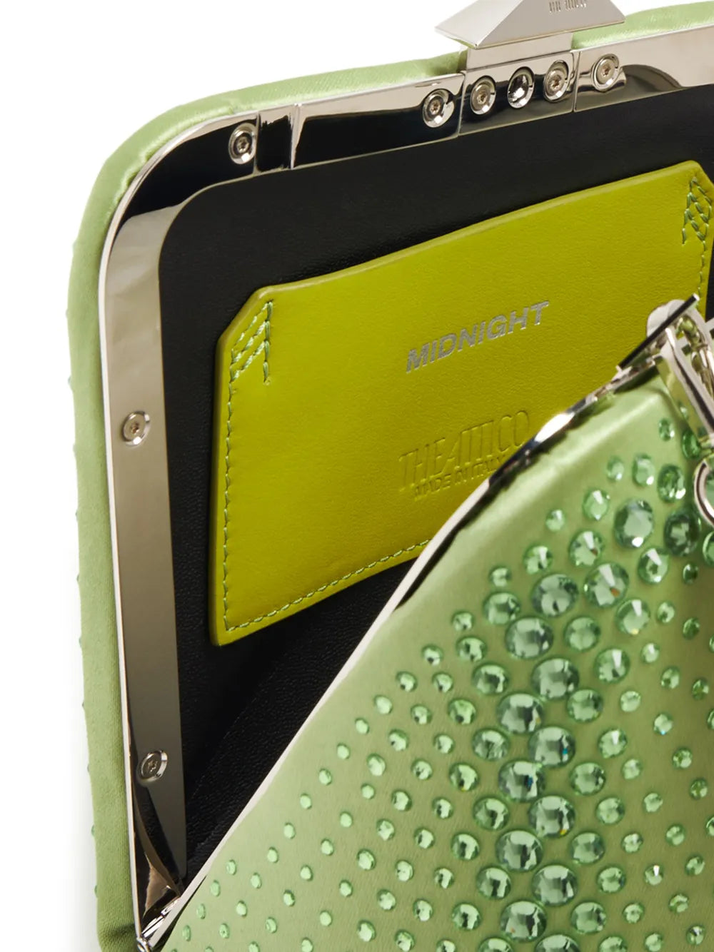The AtticoMidnight crystal-embellished clutch bag