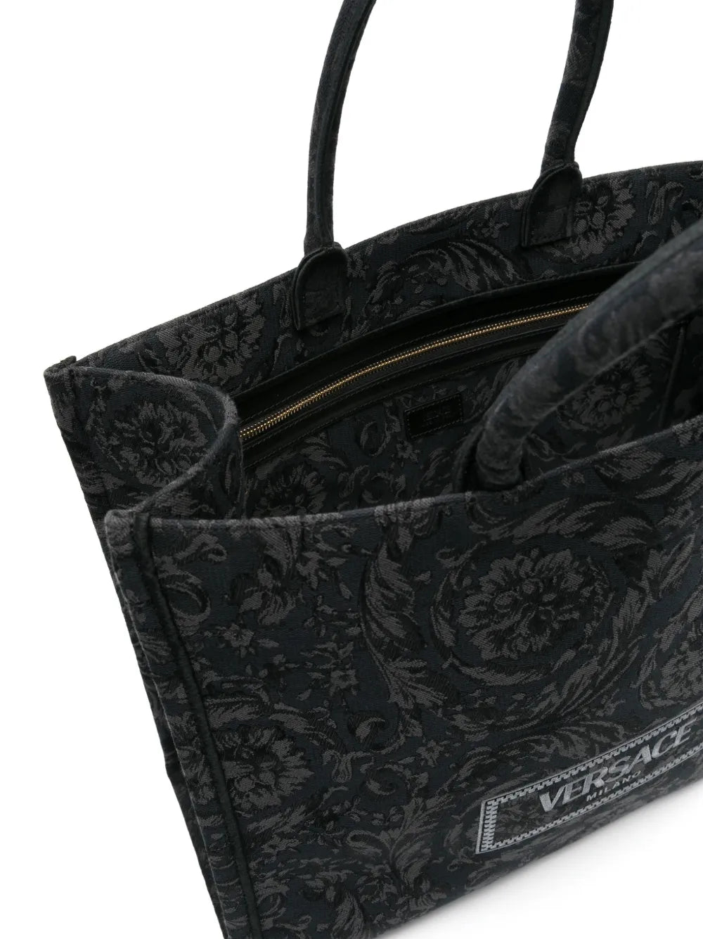 VersaceBarocco Athena jacquard canvas tote bag