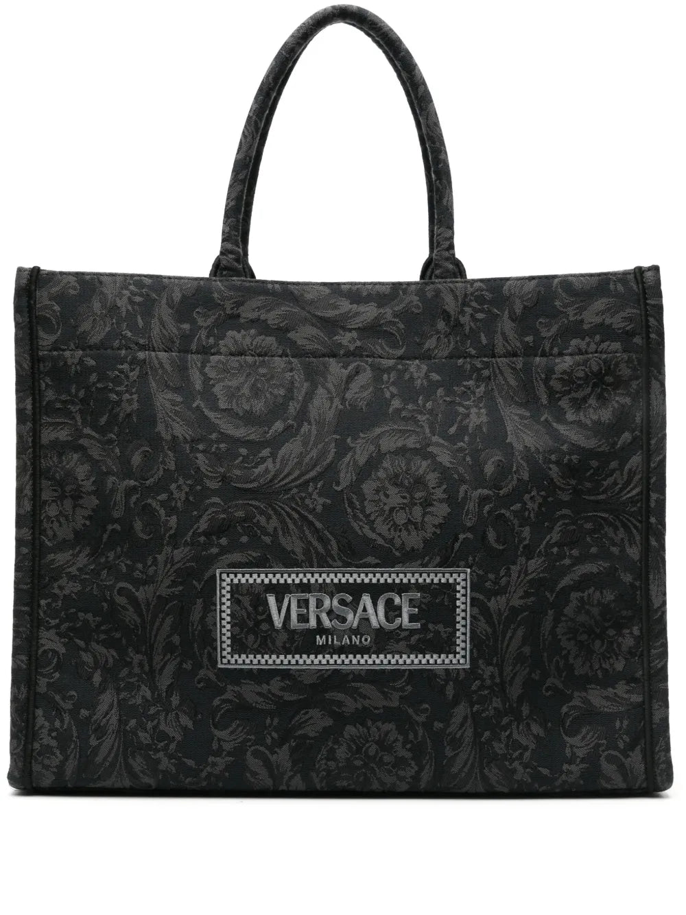 VersaceBarocco Athena jacquard canvas tote bag