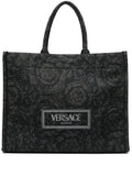 VersaceBarocco Athena jacquard canvas tote bag