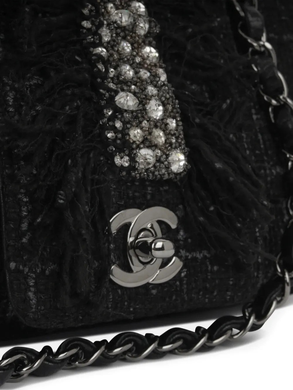 Pre-OwnedCHANEL Pre-Owned2002 small Classic Flap tweed shoulder bag