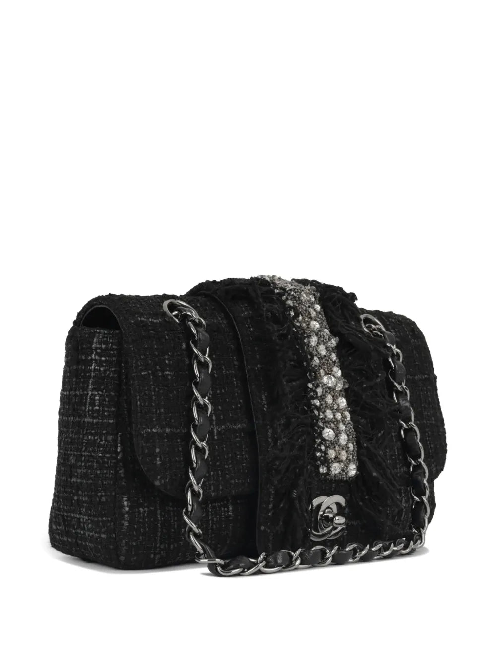 Pre-OwnedCHANEL Pre-Owned2002 small Classic Flap tweed shoulder bag