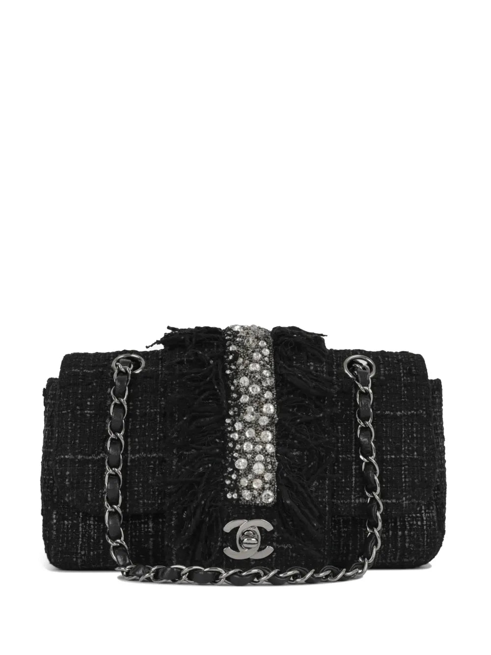 Pre-OwnedCHANEL Pre-Owned2002 small Classic Flap tweed shoulder bag