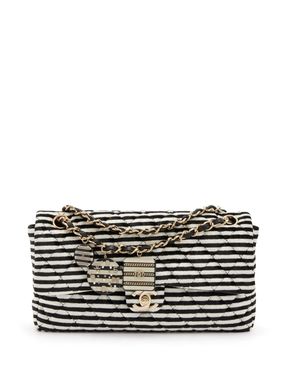 Pre-OwnedCHANEL Pre-Owned2006 Classic Flap striped shoulder bag