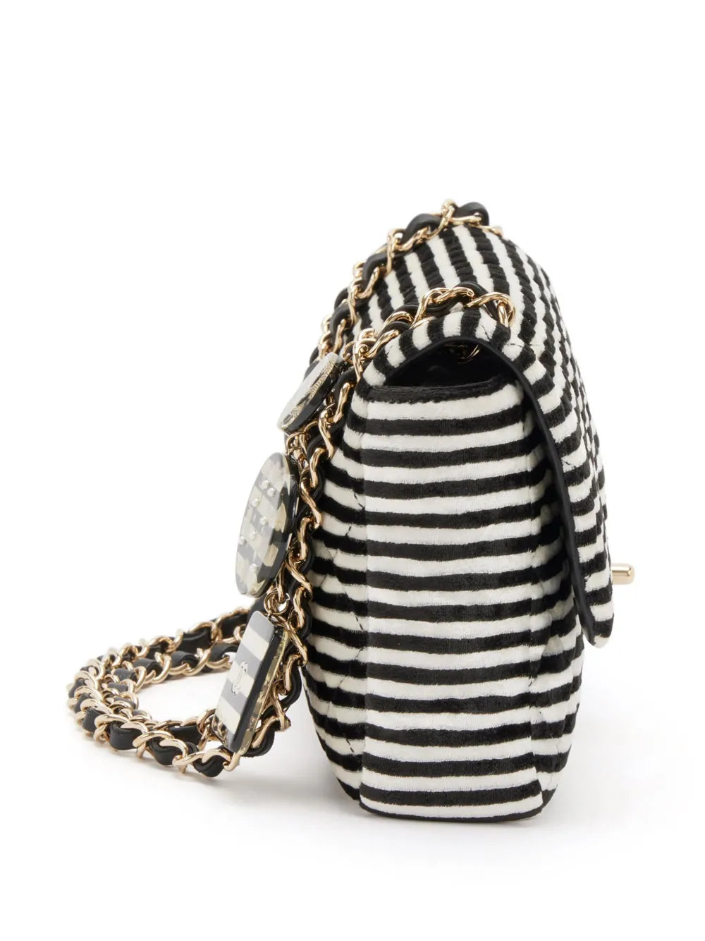 Pre-OwnedCHANEL Pre-Owned2006 Classic Flap striped shoulder bag