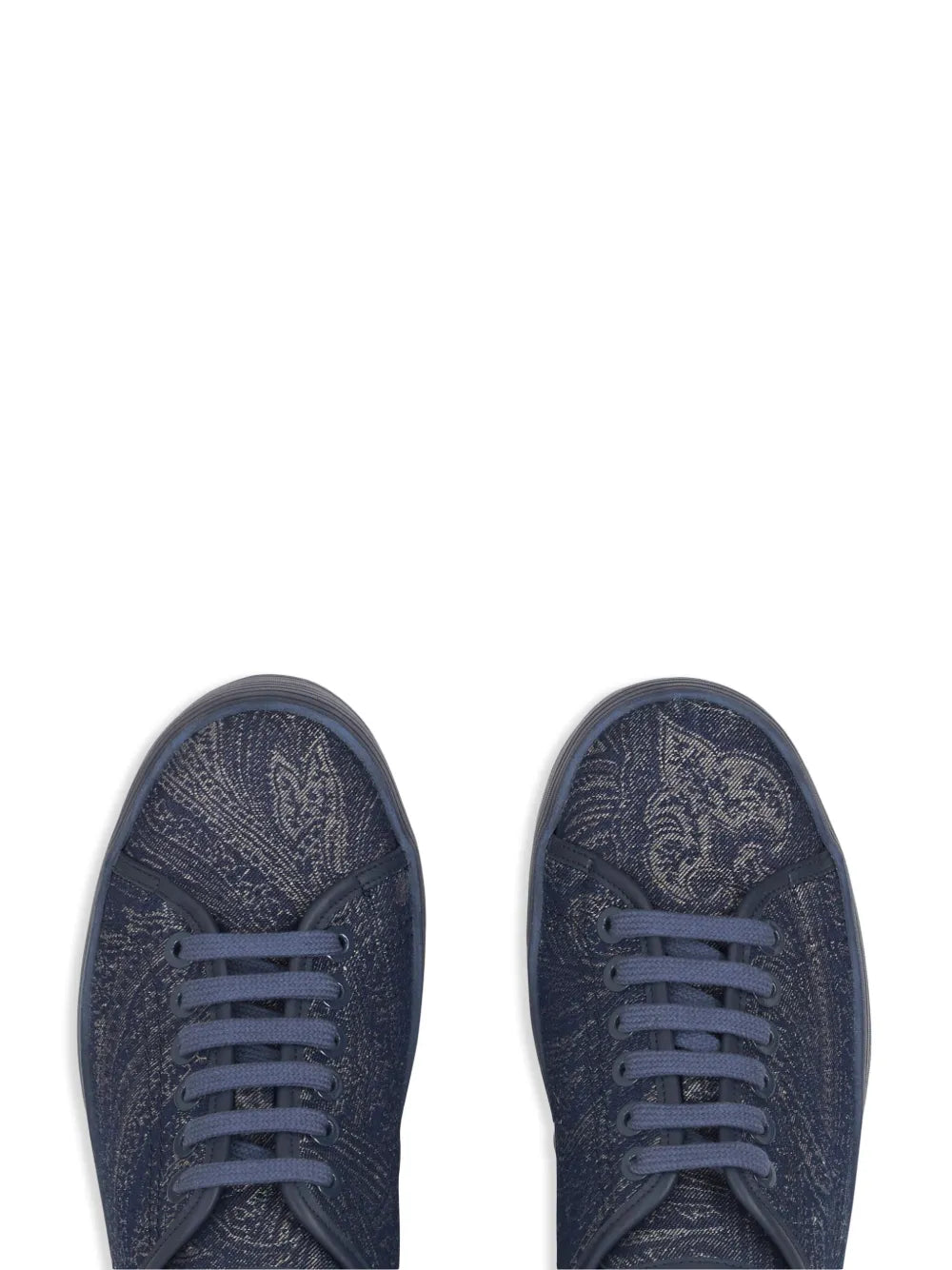 Etro Paisley-Print Denim Sneakers