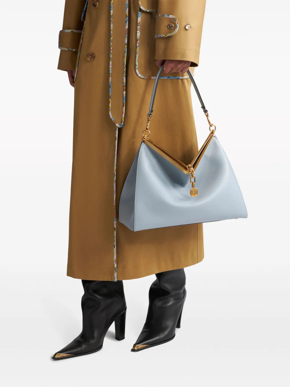 ETROlarge Vela leather shoulder bag