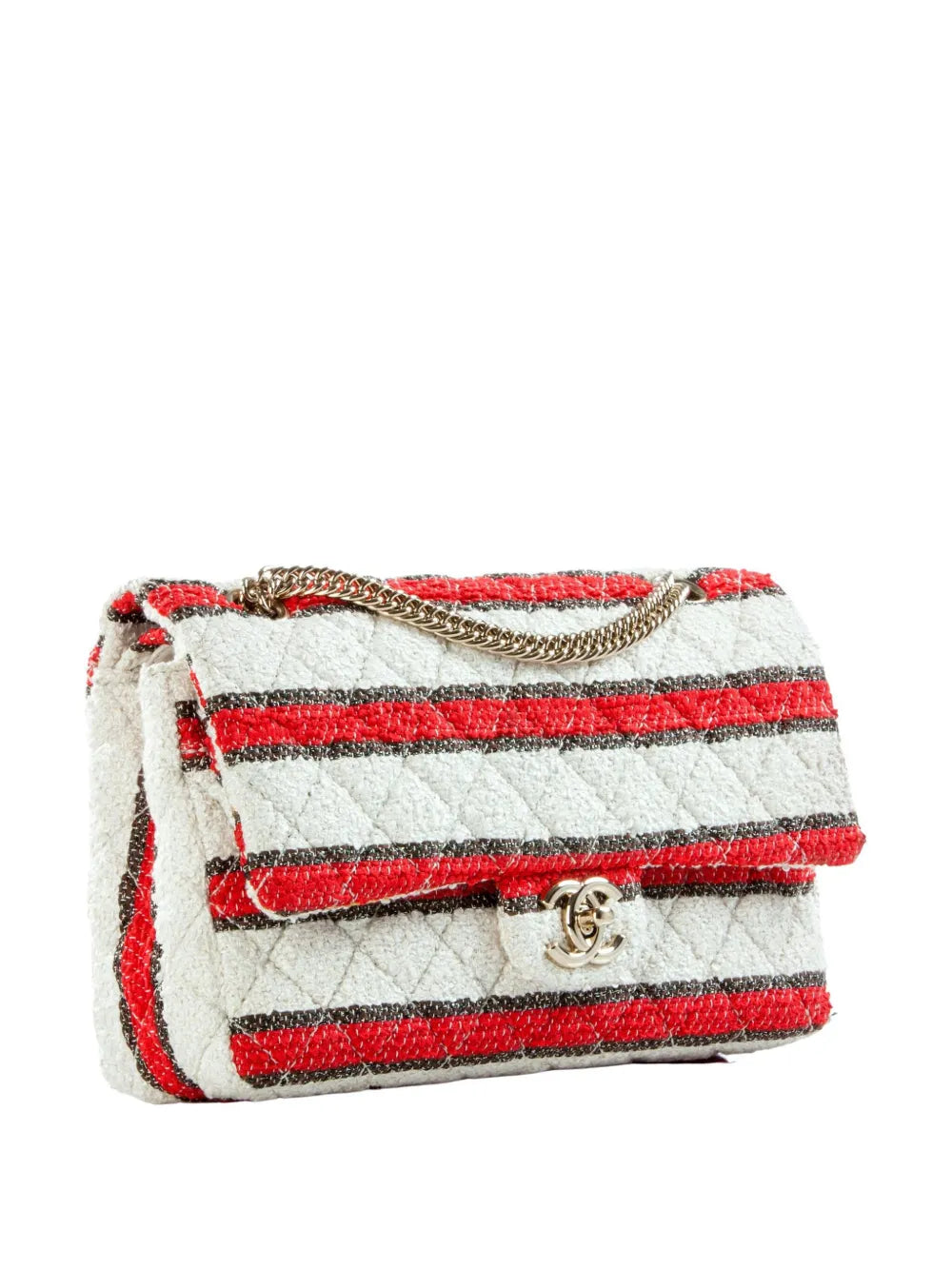 Pre-OwnedCHANEL Pre-Owned2009 Classic Flap striped shoulder bag