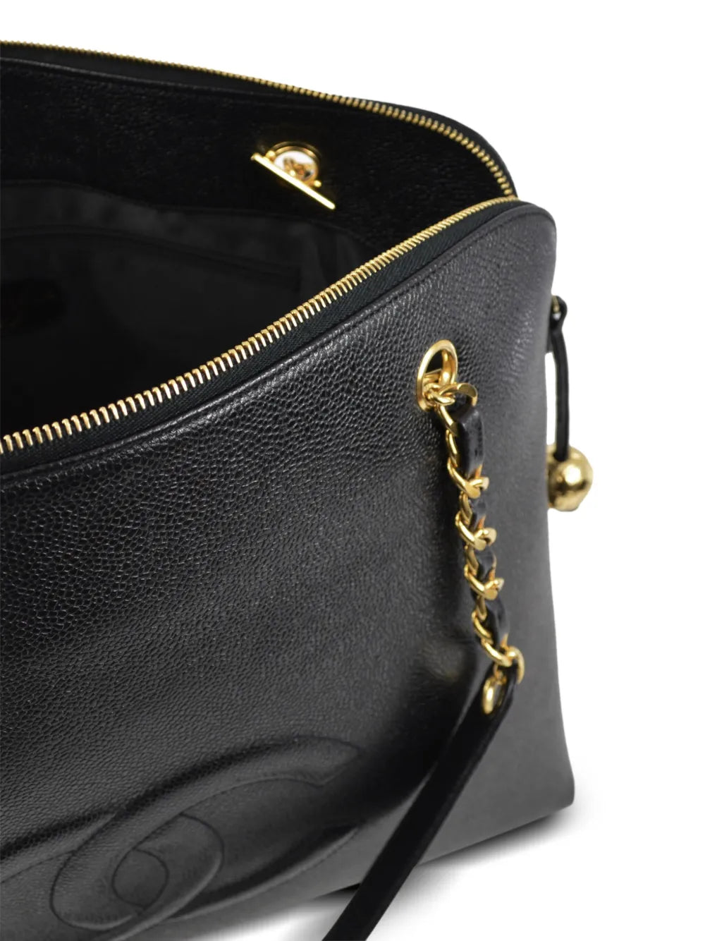 Pre-OwnedCHANEL Pre-Owned1995 CC caviar-leather shoulder bag