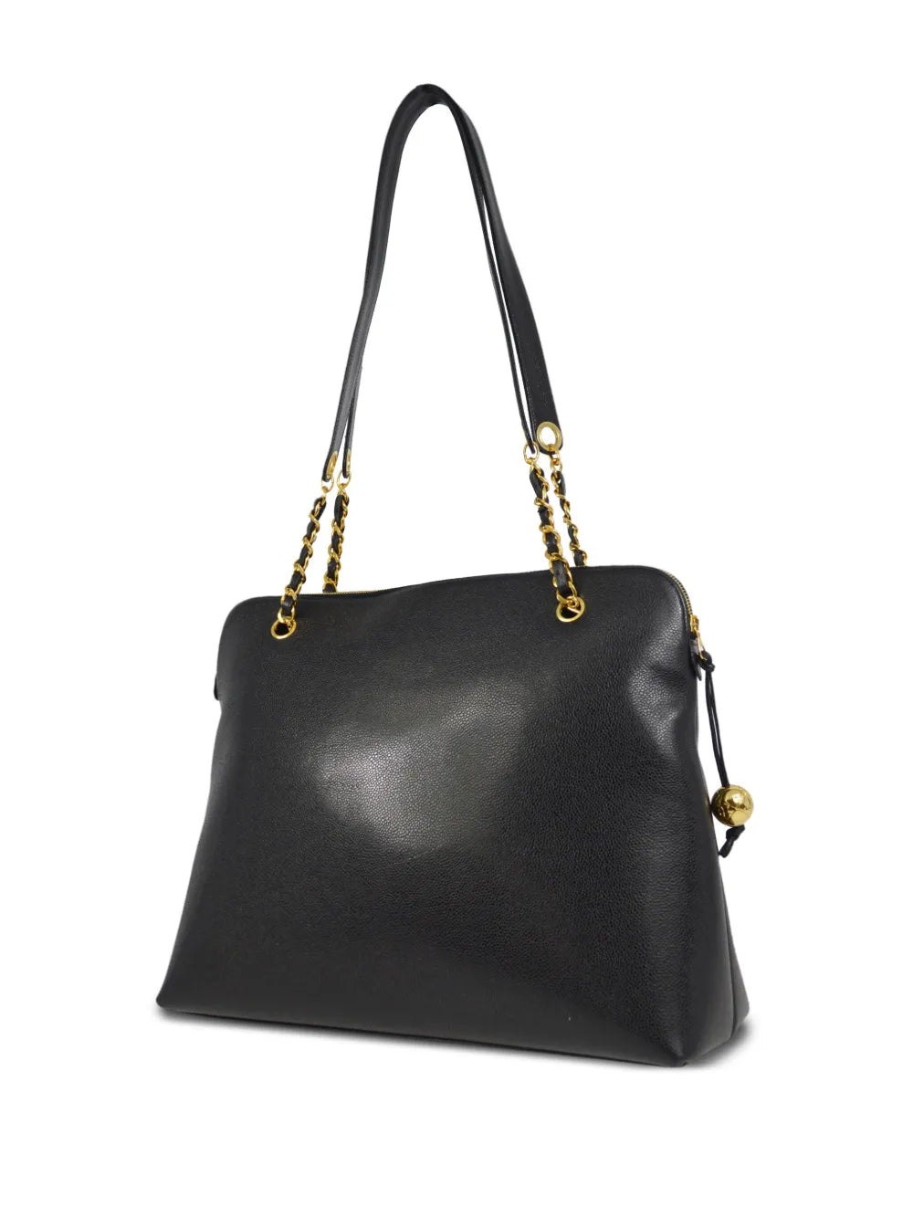 Pre-OwnedCHANEL Pre-Owned1995 CC caviar-leather shoulder bag
