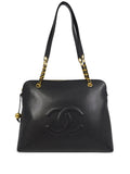 Pre-OwnedCHANEL Pre-Owned1995 CC caviar-leather shoulder bag