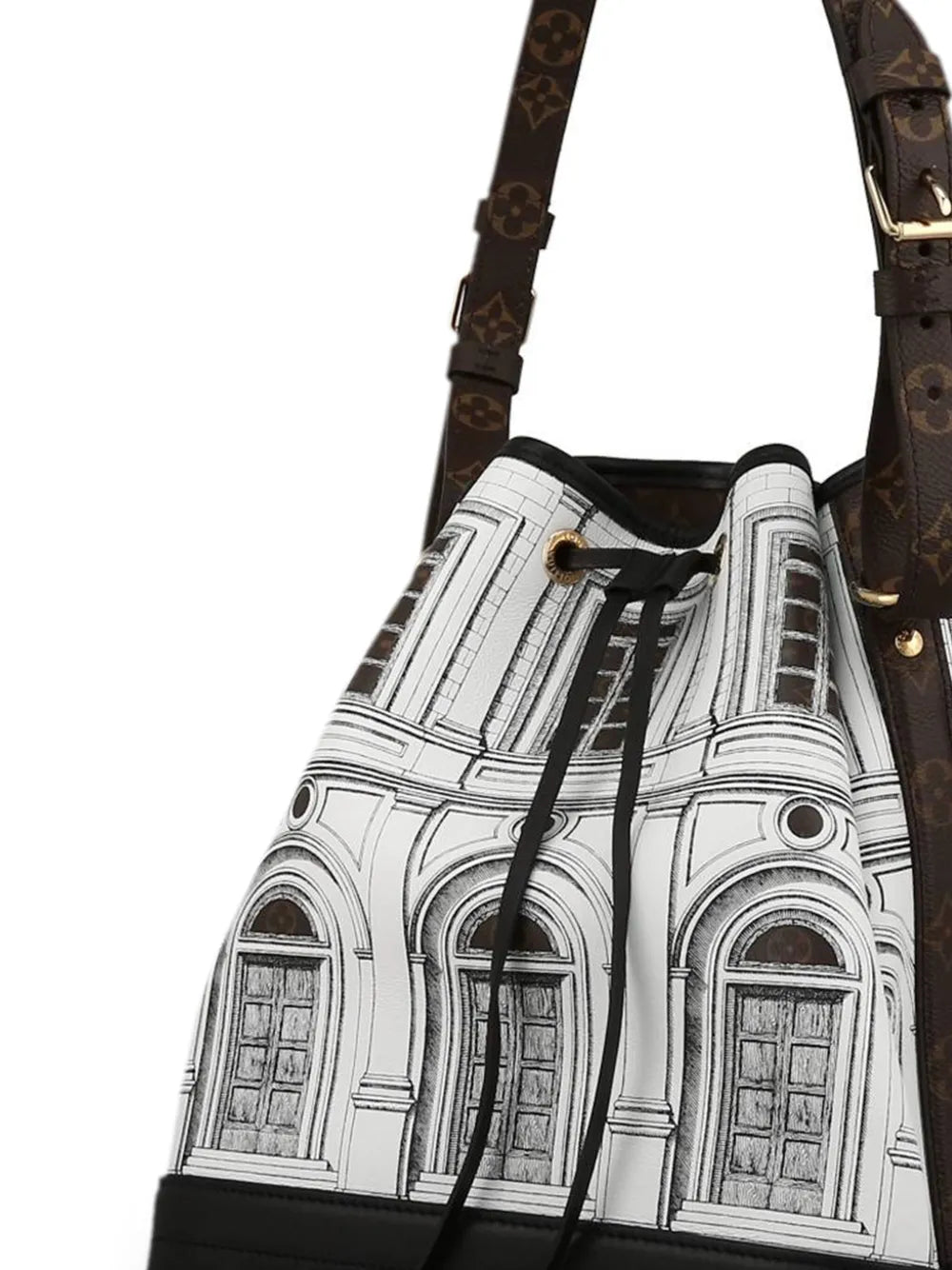 Pre-OwnedLouis Vuitton Pre-OwnedNoillustration-print bucket bag
