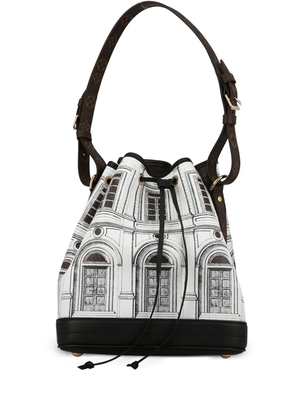 Pre-OwnedLouis Vuitton Pre-OwnedNoillustration-print bucket bag