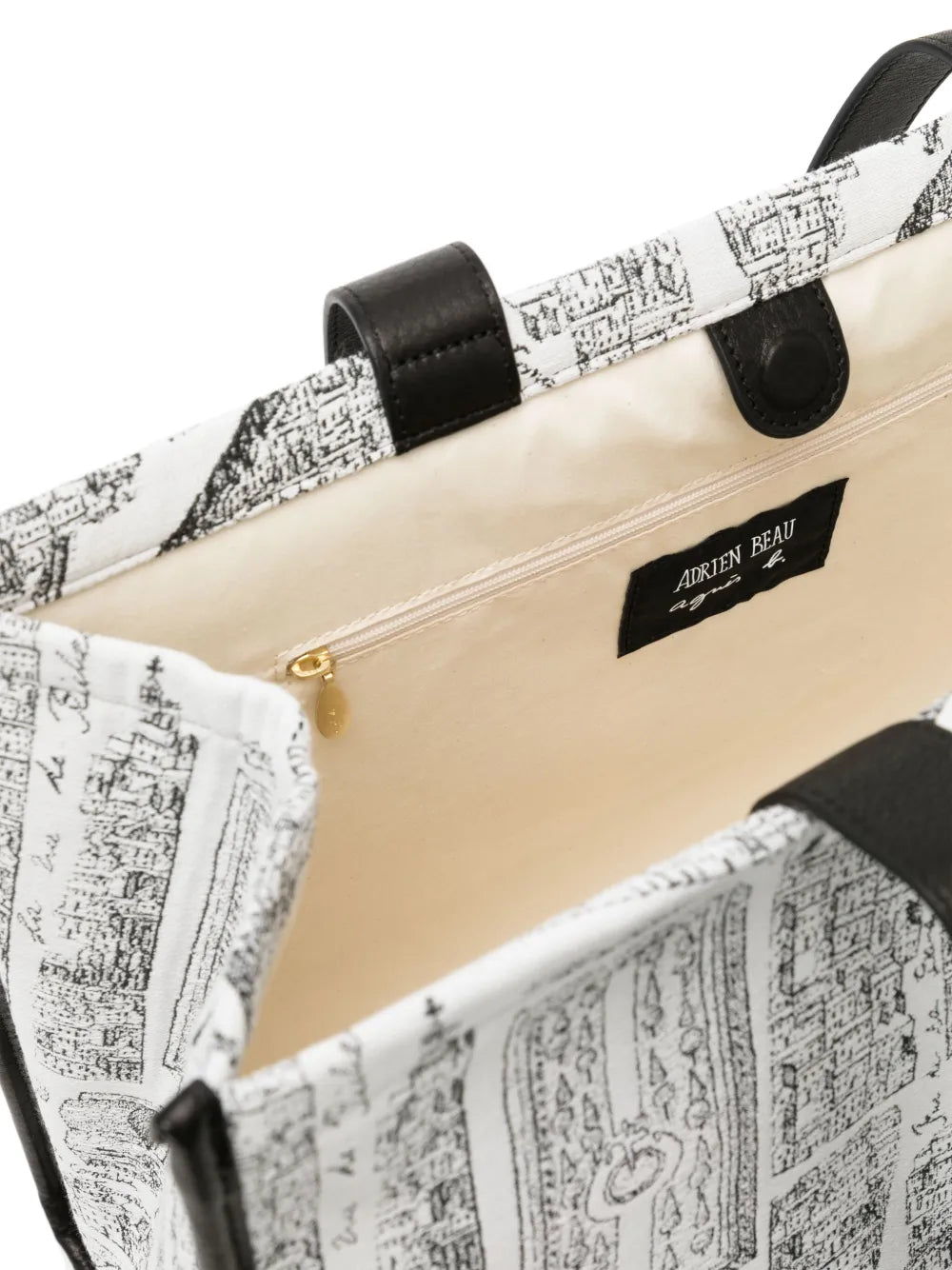 agn? b. Map of Paris screen-print tote bag