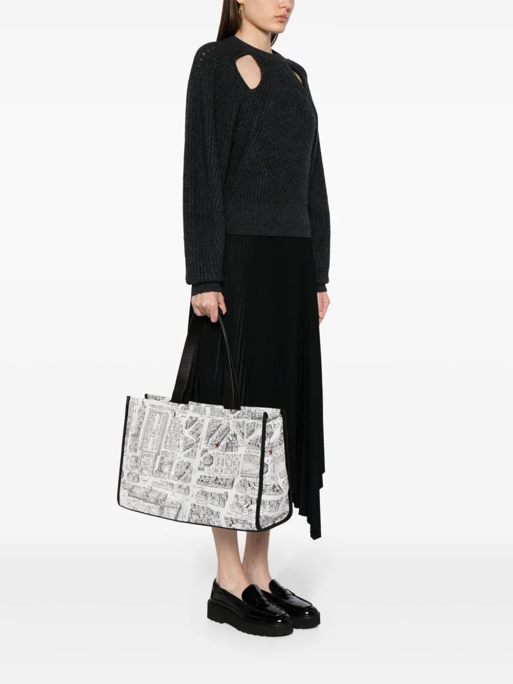 agn? b. Map of Paris screen-print tote bag