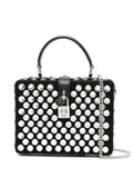 Dolce & GabbanaBox crystal-embellished leather bag