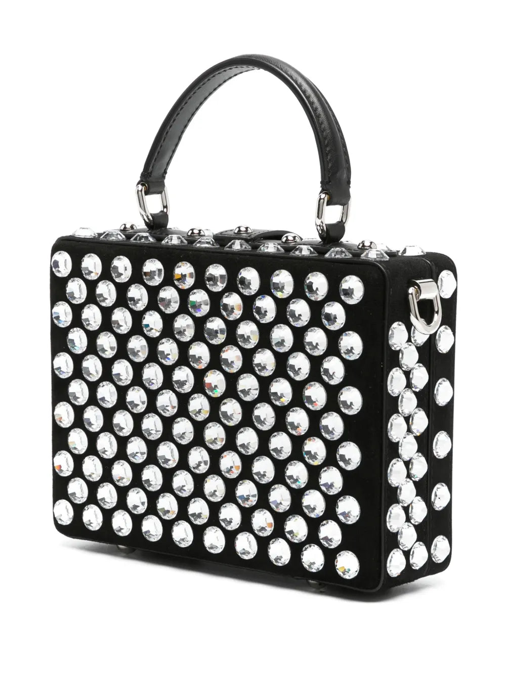 Dolce & GabbanaBox crystal-embellished leather bag