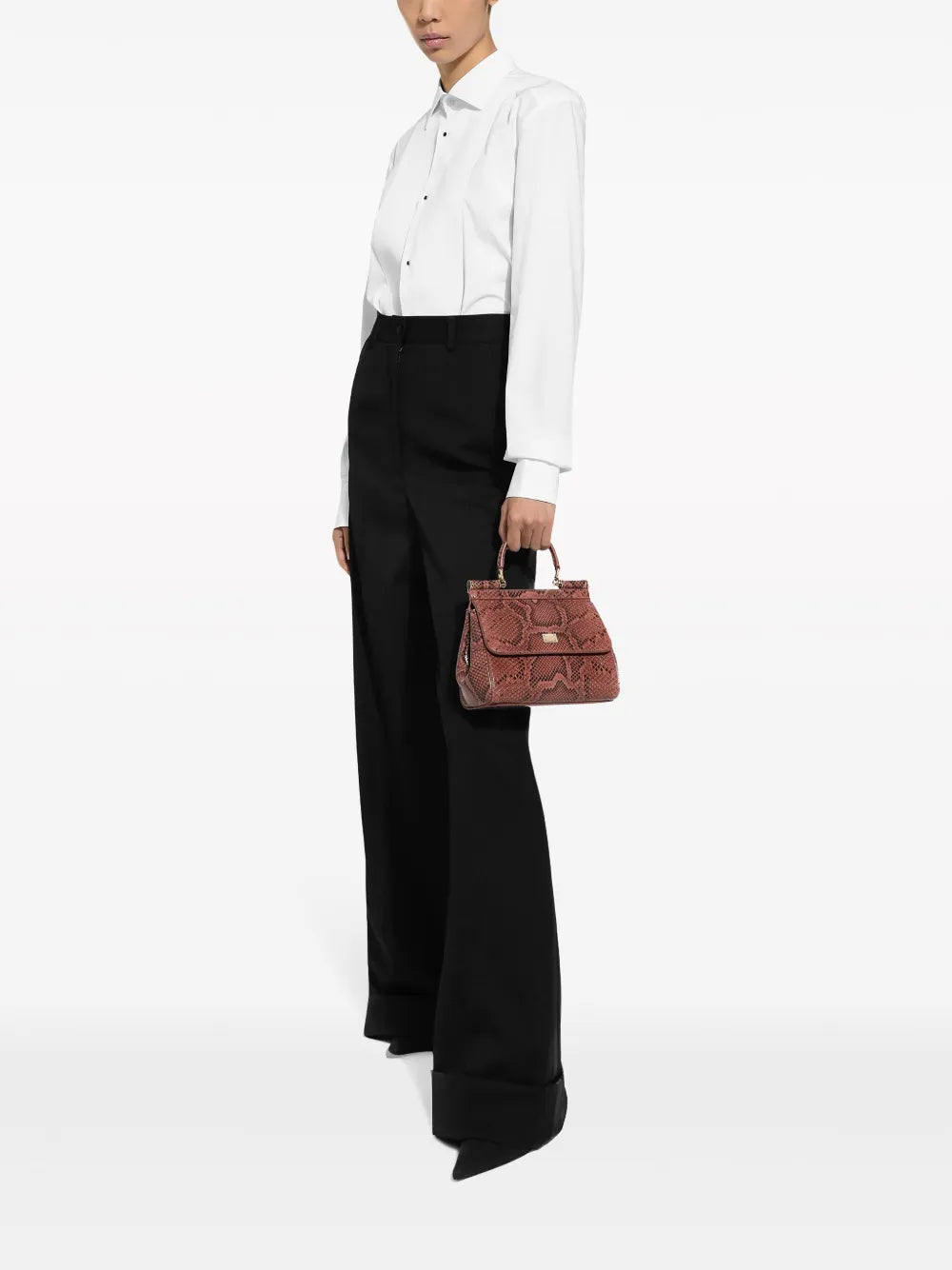 Dolce & GabbanaSicily snakeskin-effect top-handle bag