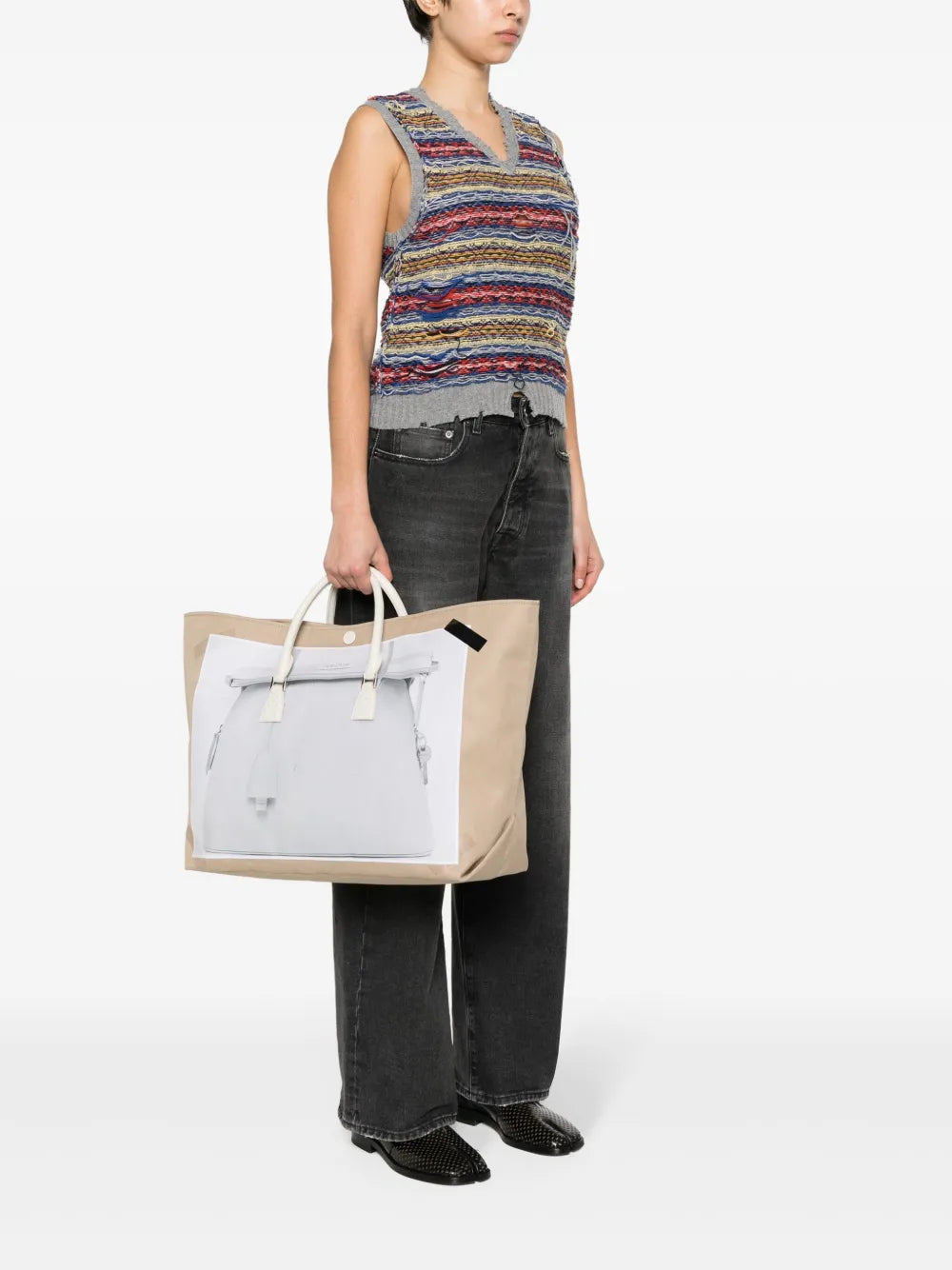 Maison Margielamedium Trompe l'oeil 5AC gabardine bag