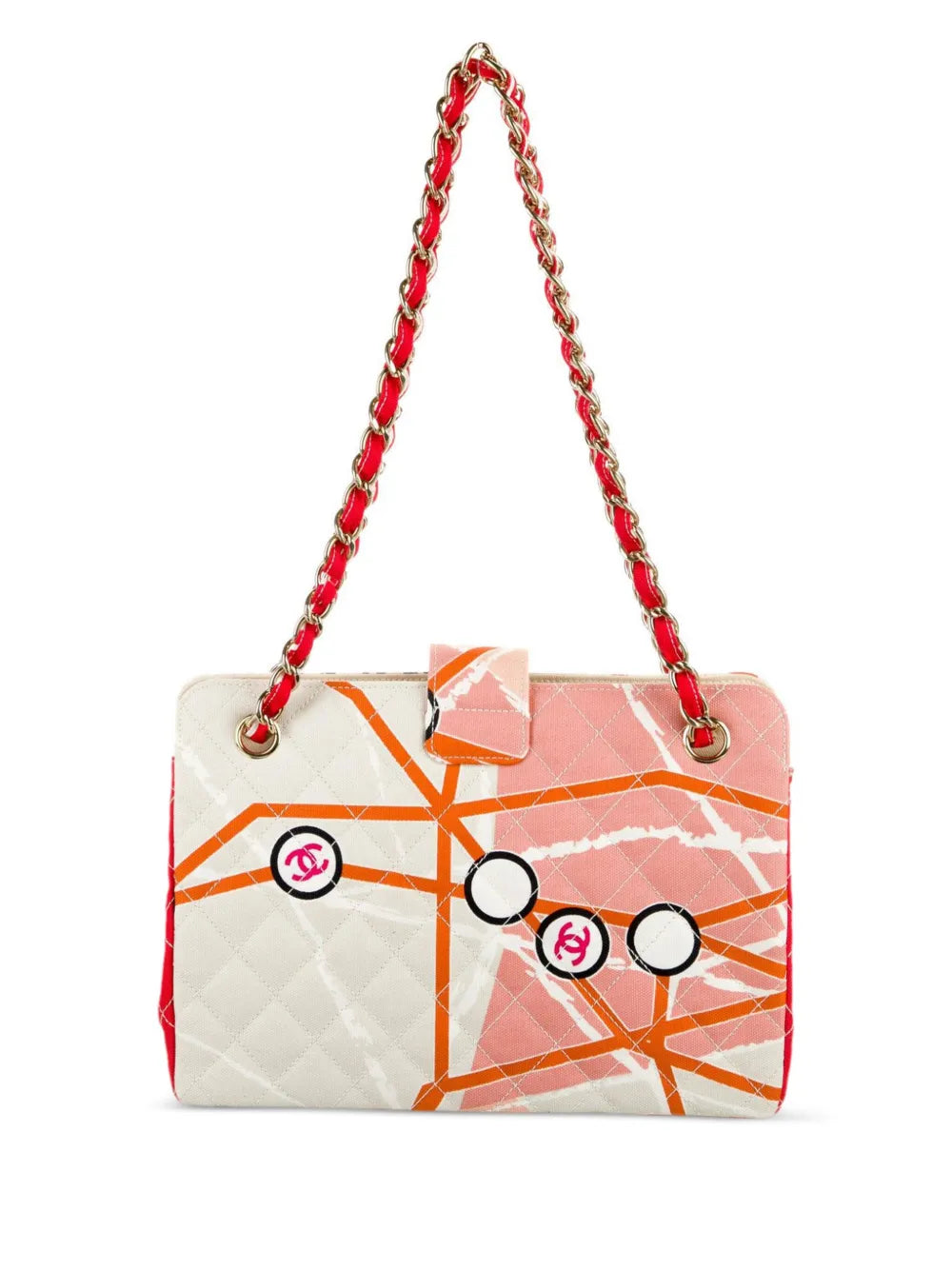 Pre-OwnedCHANEL Pre-Owned2006 Map of Paris-print CC turn-lock shoulder bag