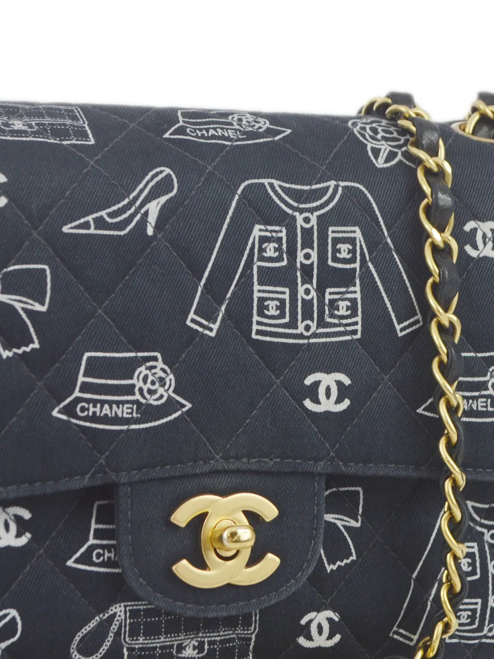 Pre-OwnedCHANEL Pre-Owned2002 medium Double Flap Icon shoulder bag