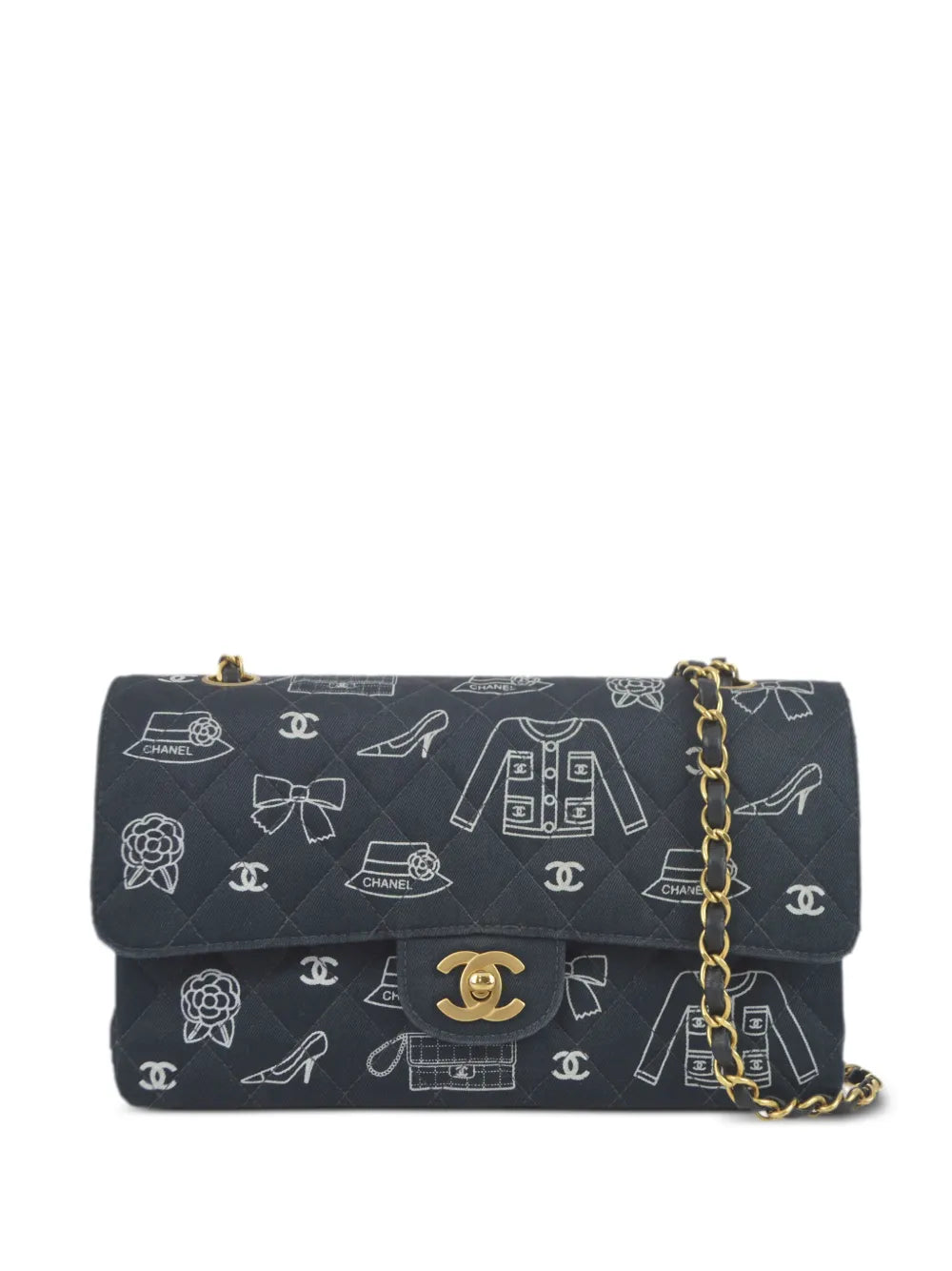 Pre-OwnedCHANEL Pre-Owned2002 medium Double Flap Icon shoulder bag
