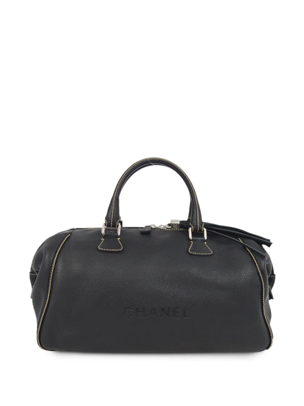 Pre-OwnedCHANEL Pre-Owned2003 Fringe leather duffle bag