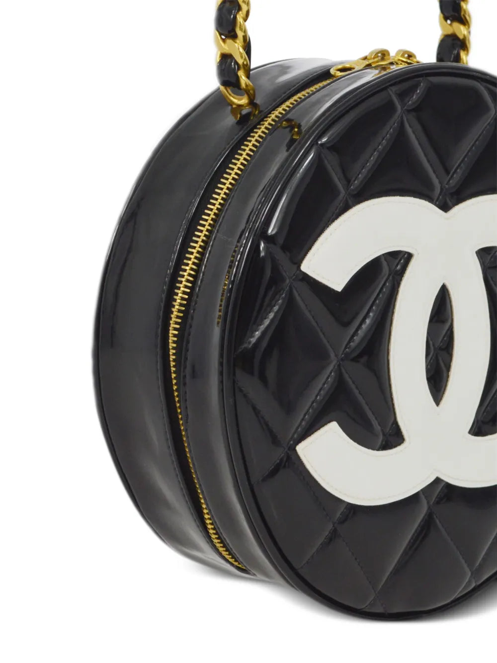 Pre-OwnedCHANEL Pre-Owned1994 CC round vanity handbag