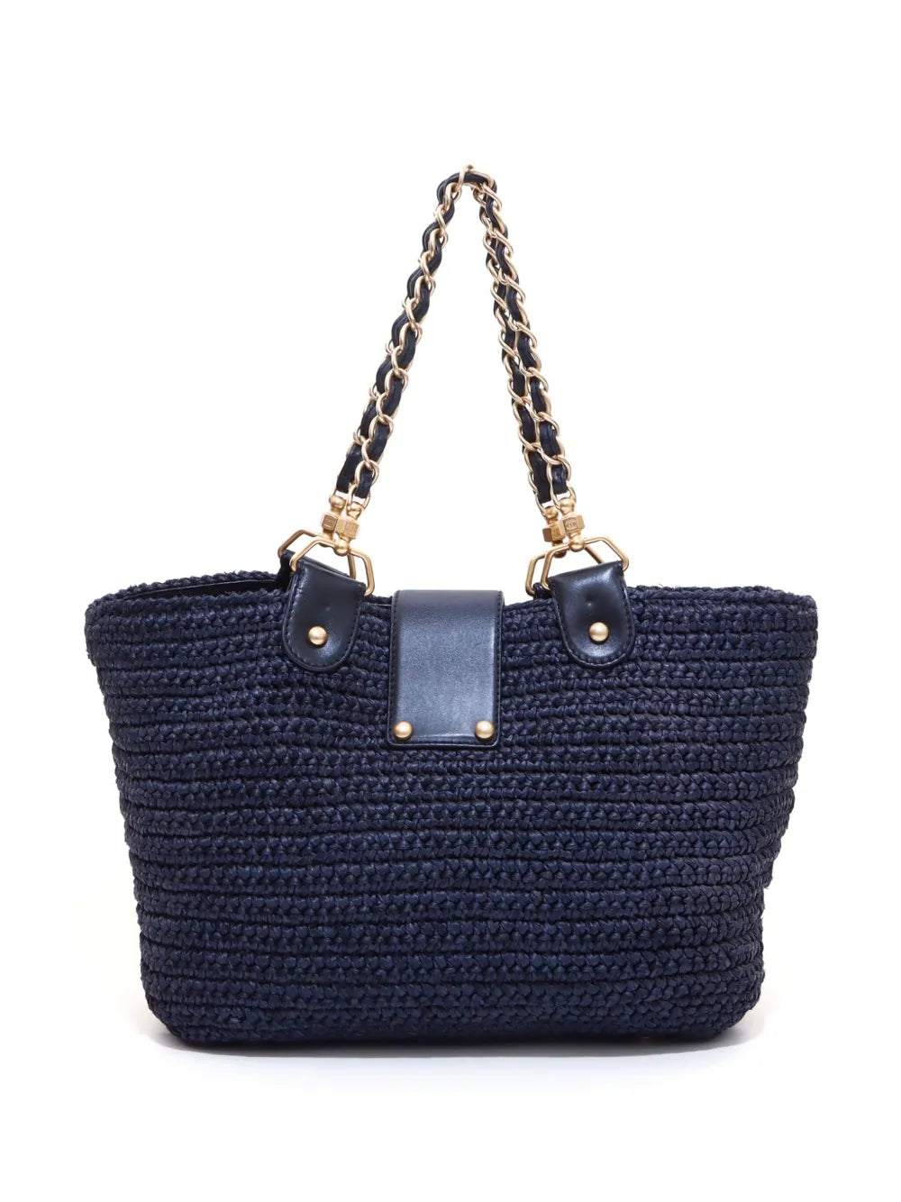 Pre-OwnedCHANEL Pre-Owned2005-2006 CC turn-lock straw tote bag