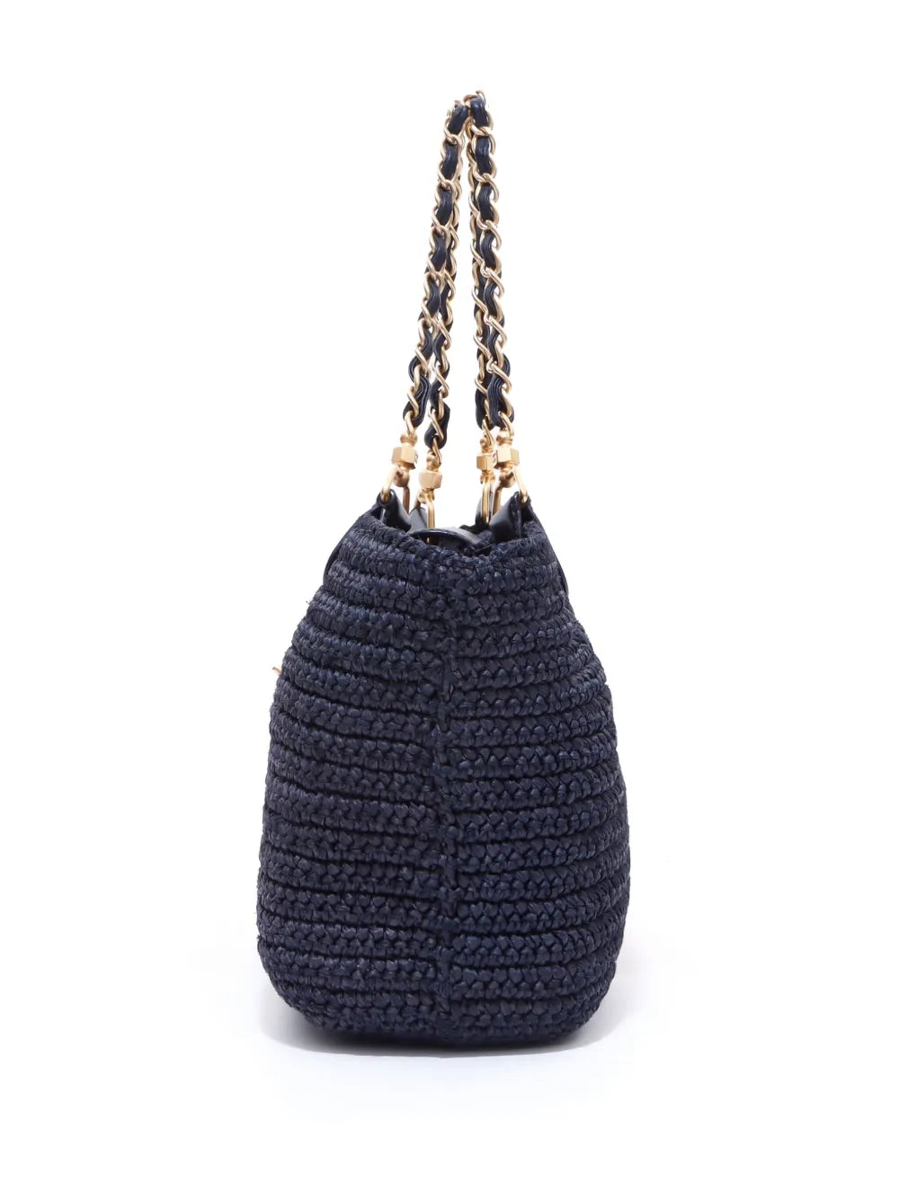 Pre-OwnedCHANEL Pre-Owned2005-2006 CC turn-lock straw tote bag