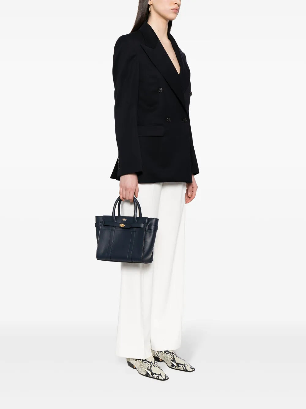MulberryZipped Bayswater leather mini bag
