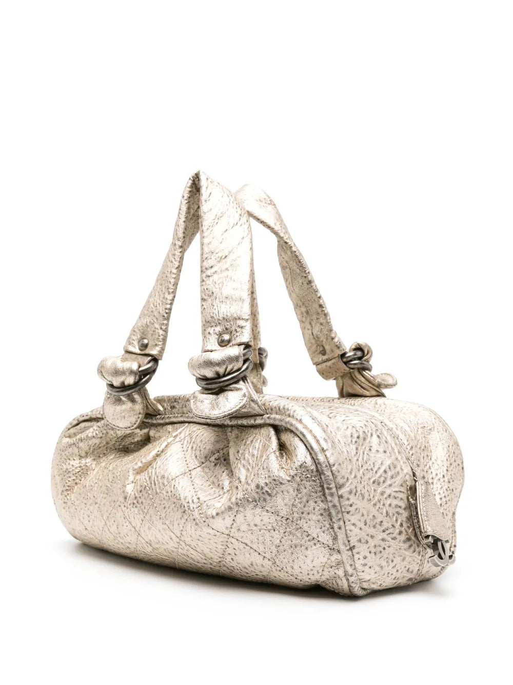 Pre-OwnedCHANEL Pre-Owned2006-2008 diamond-quilted metallic tote bag