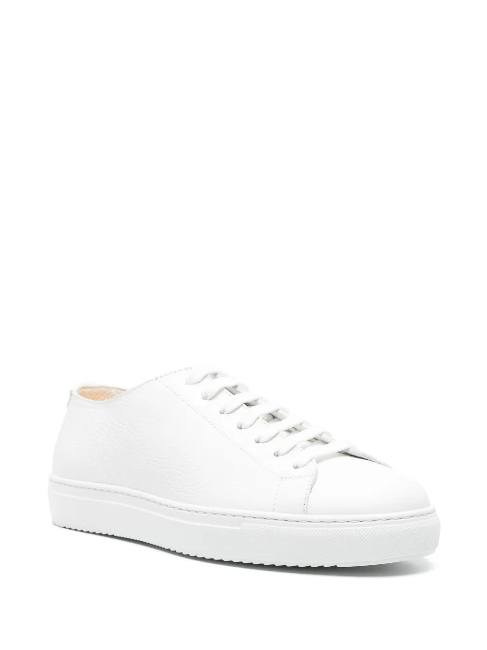 Doucal'S Grained Leather Lace-Up Sneakers