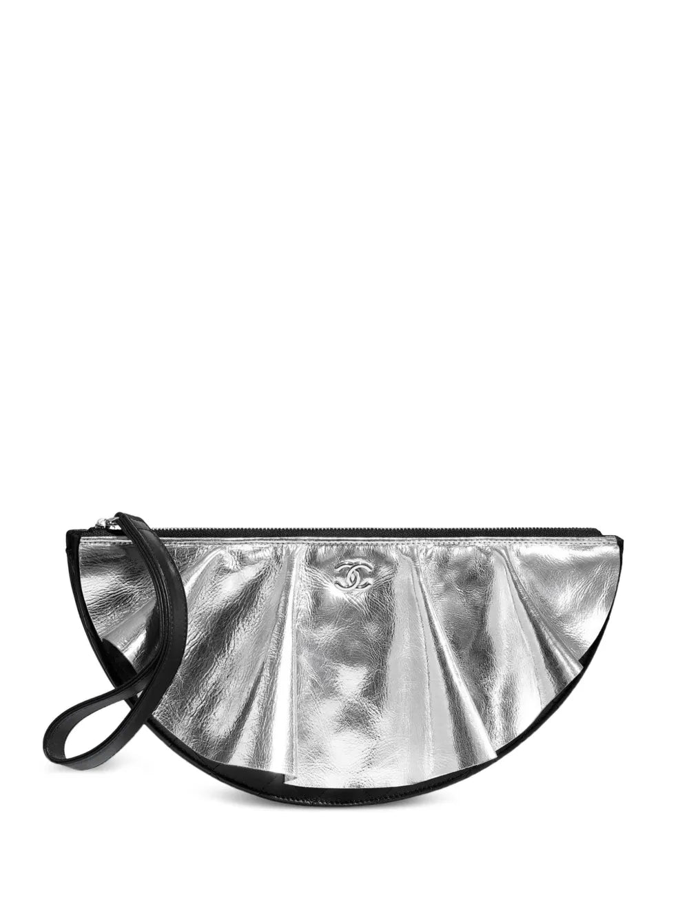 Pre-OwnedCHANEL Pre-Owned2020 draped metallic panel diamond-quilted clutch