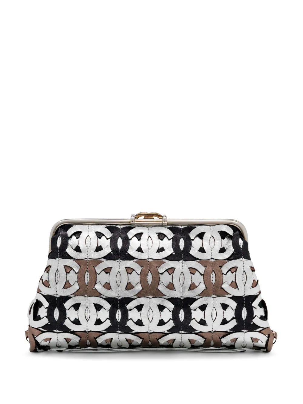 Pre-OwnedCHANEL Pre-Owned2008 Runway CC-logo metallic clutch bag