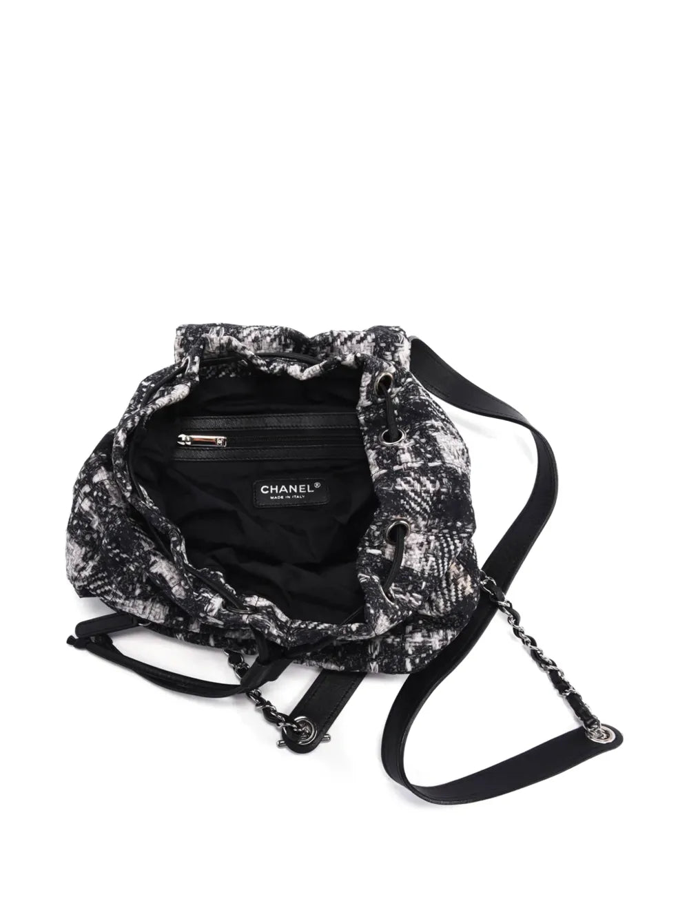 Pre-OwnedCHANEL Pre-Ownedmedium CC turn-lock tweed backpack