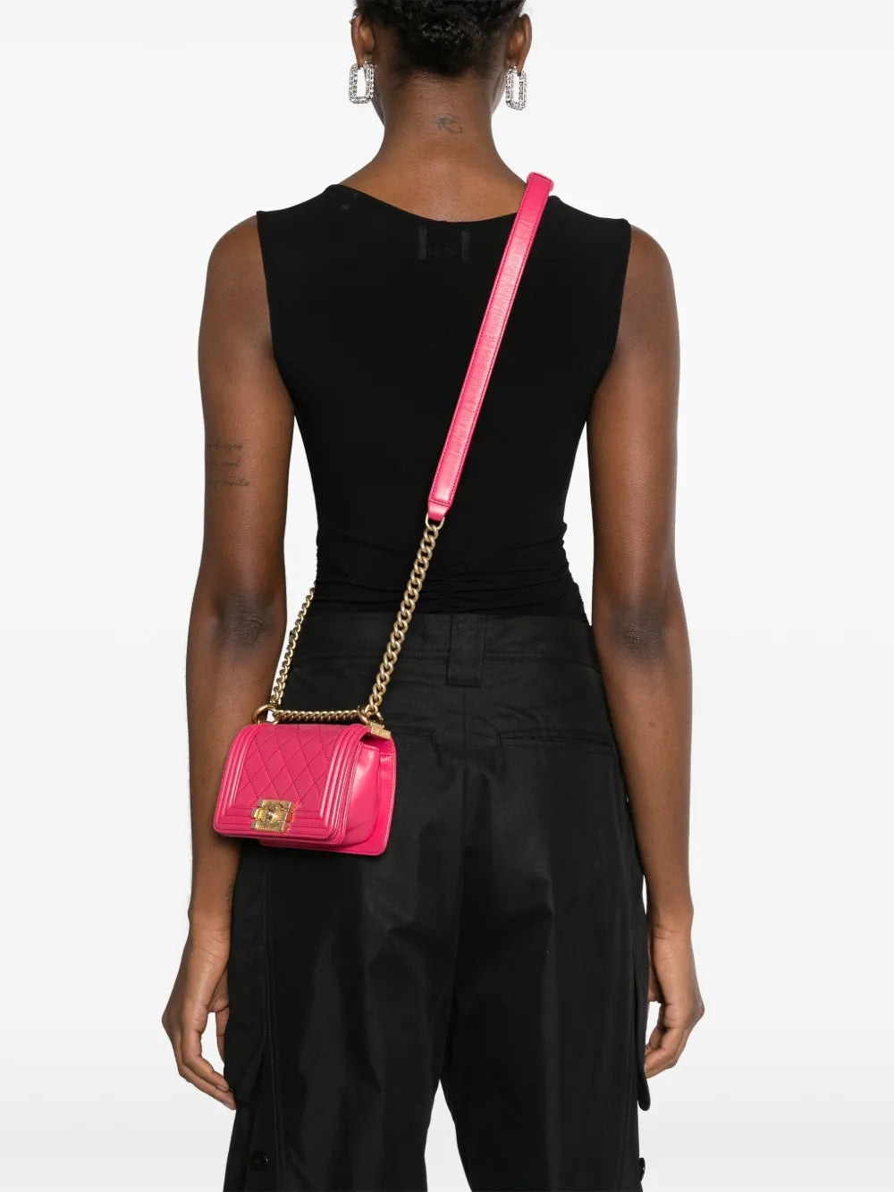 Pre-OwnedCHANEL Pre-Owned2016-2017 mini Boy crossbody bag