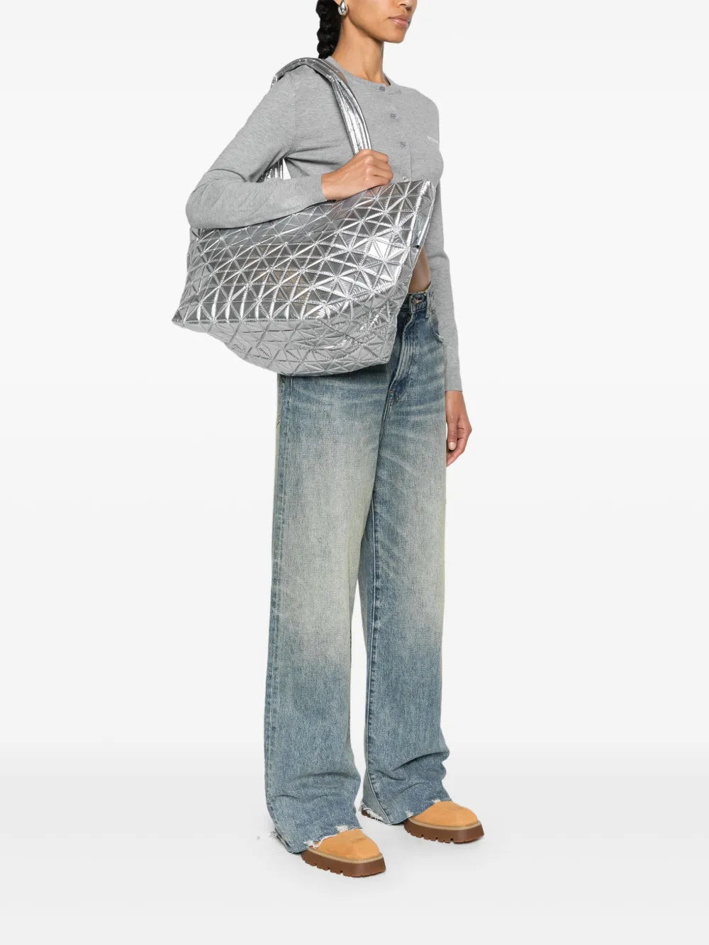 VeeCollectivemedium Vee metallic tote bag