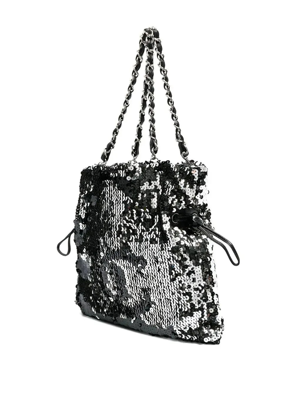 Pre-OwnedCHANEL Pre-Owned2008 CC-logo sequin tote bag