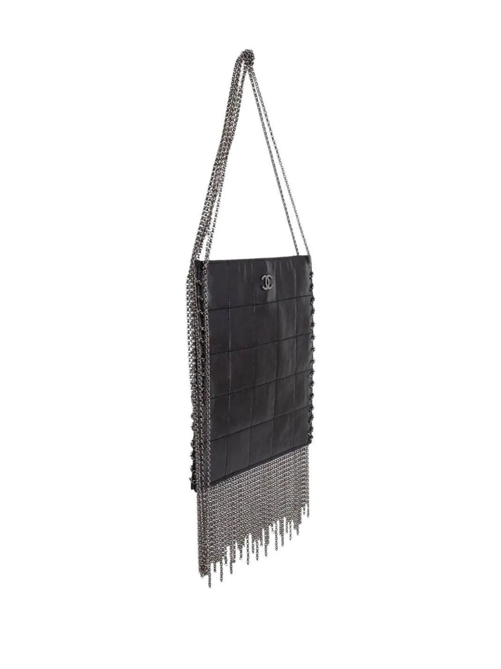 Pre-OwnedCHANEL Pre-Owned2003 Choco Bar fringed crossbody bag