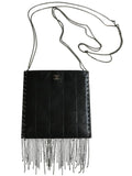 Pre-OwnedCHANEL Pre-Owned2003 Choco Bar fringed crossbody bag