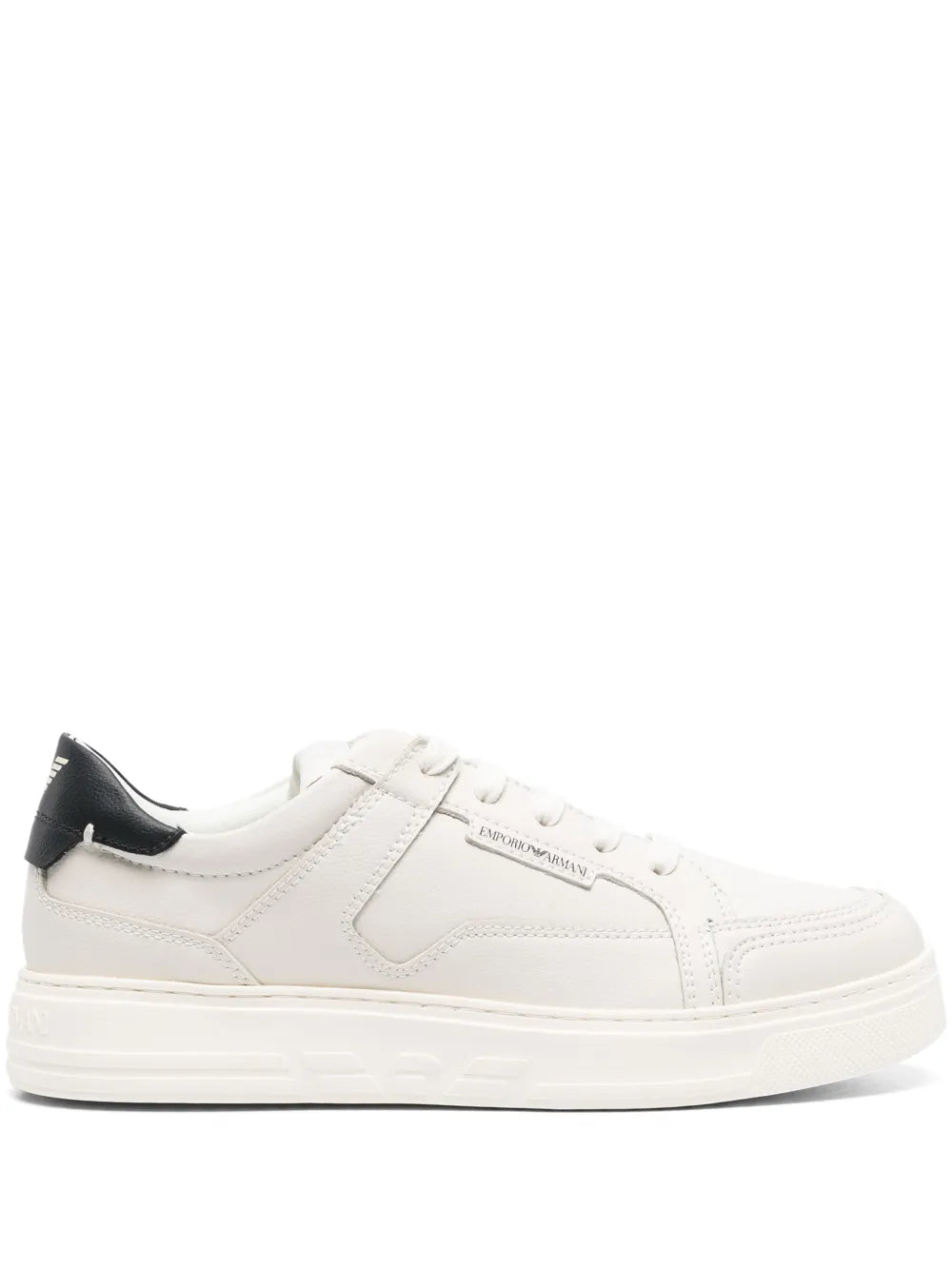 Emporio Armani Lace-Up Leather Sneakers