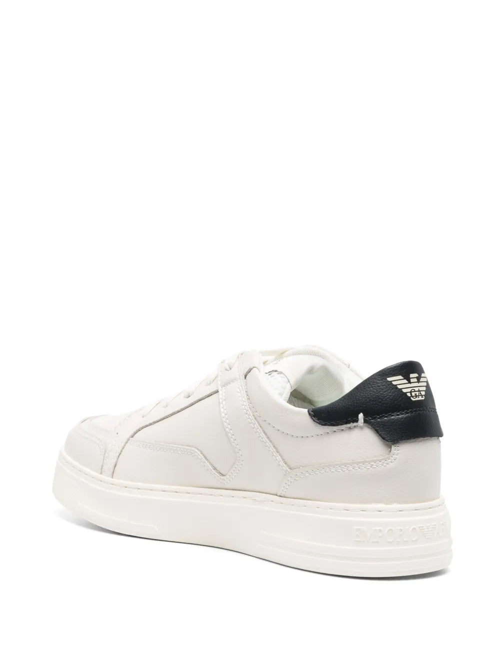 Emporio Armani Lace-Up Leather Sneakers