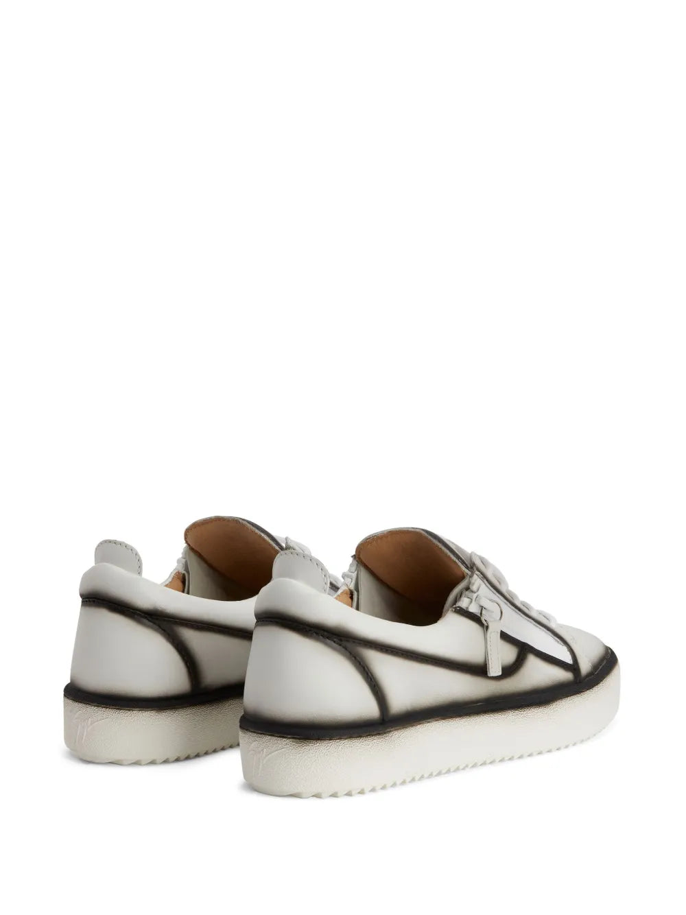 Giuseppe Zanotti Frankie Seam-Detail Double-Zip Low-Top Sneakers
